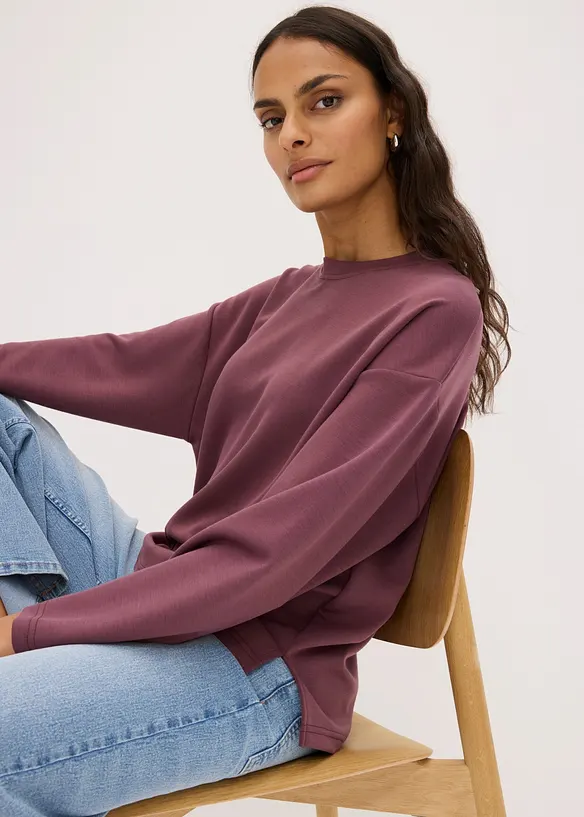 Oversized scuba-topp av viskosemiks, bonprix
