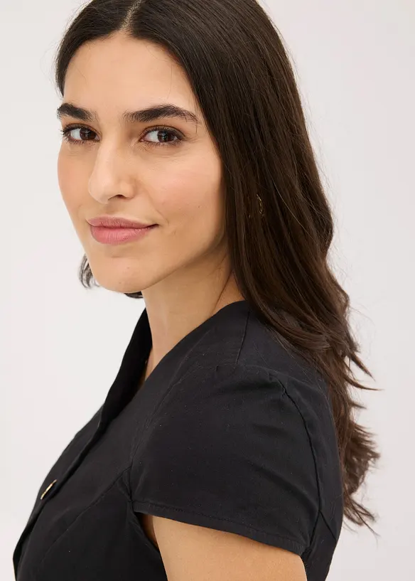 Kortermet bomullsbluse, bonprix