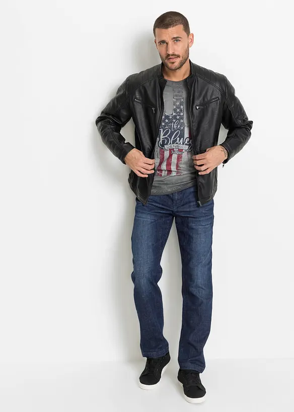 Classic fit-jeans med forsterket skritt, Tapered, bonprix