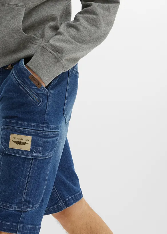 Cargo-bermudashorts i denim med stretch, Regular Fit, bonprix