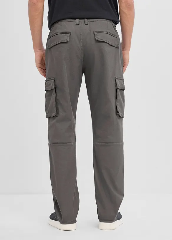 Classic fit-cargobukse med elastisk linning, straight, bonprix