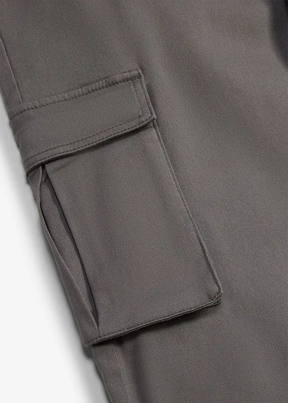 Classic fit-cargobukse med elastisk linning, straight, bonprix