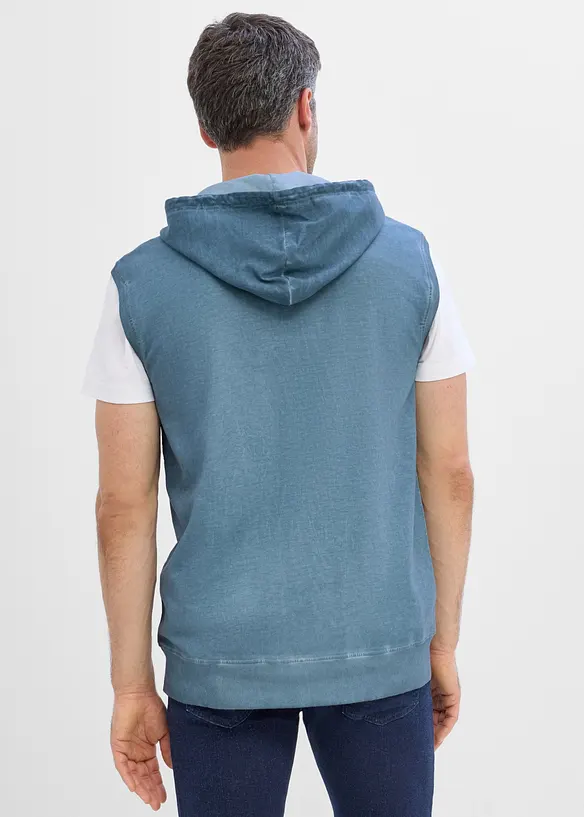 Hettevest i vasket look og 100% bomull, bonprix