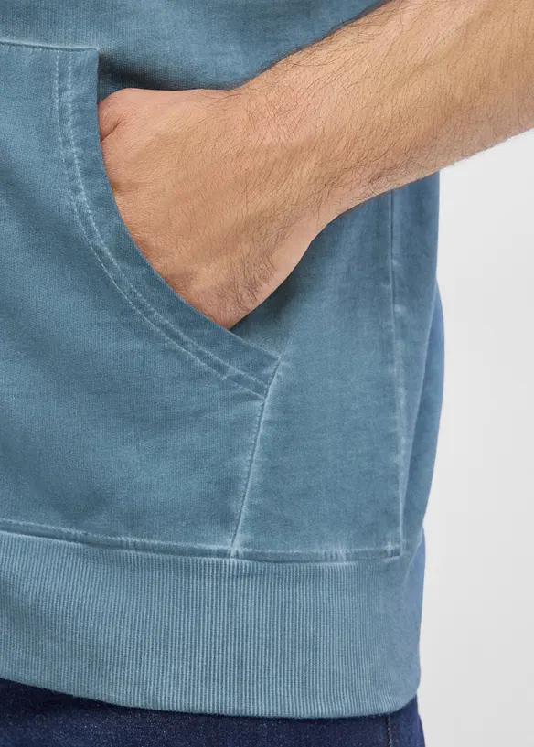 Hettevest i vasket look og 100% bomull, bonprix