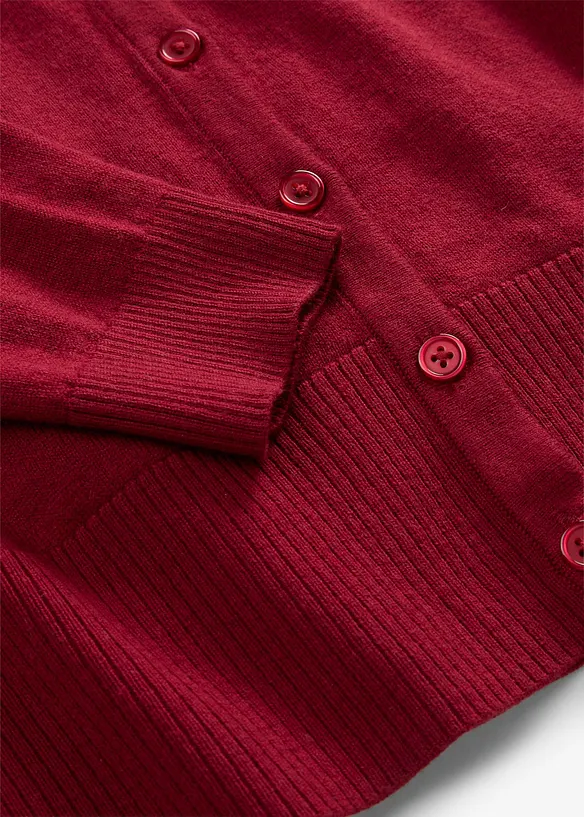 Finstrikket cardigan i myk ullmiks, bonprix
