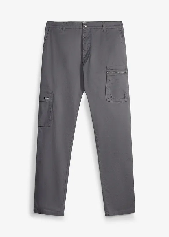 Regular fit bukse med stretch og mobillomme, straight, bonprix