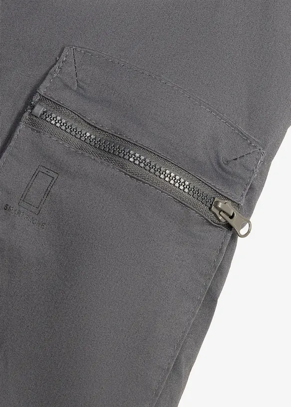 Regular fit bukse med stretch og mobillomme, straight, bonprix