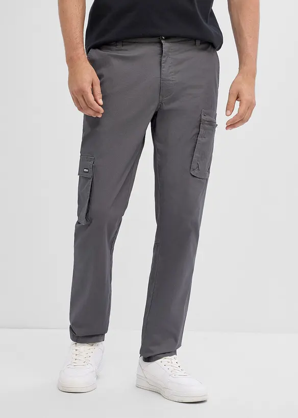 Regular fit bukse med stretch og mobillomme, straight, bonprix