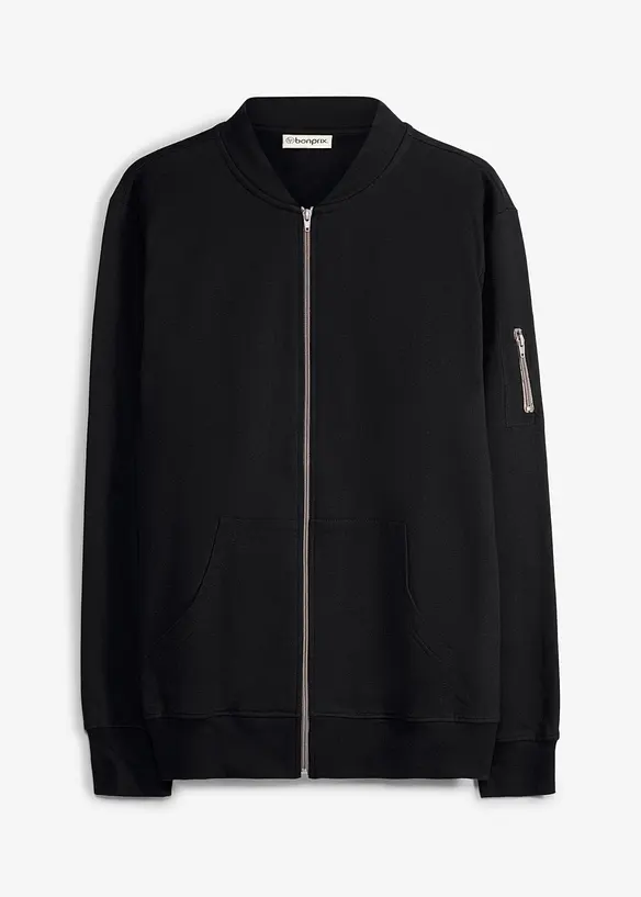 Sweat-bomberjakke i 100% &oslash;kologisk bomull, bonprix
