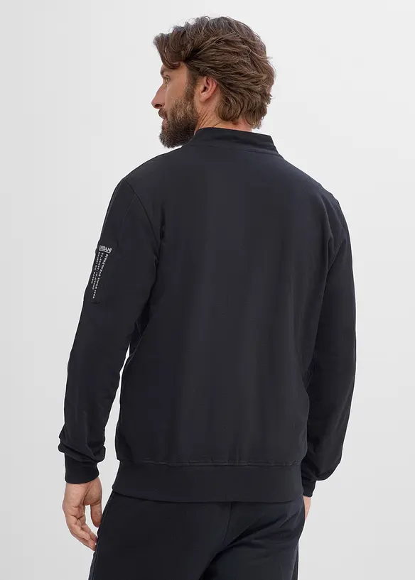 Sweat-bomberjakke i 100% &oslash;kologisk bomull, bonprix