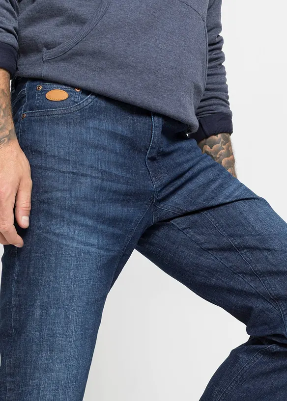 Classic fit-jeans med forsterket skritt, Tapered, bonprix