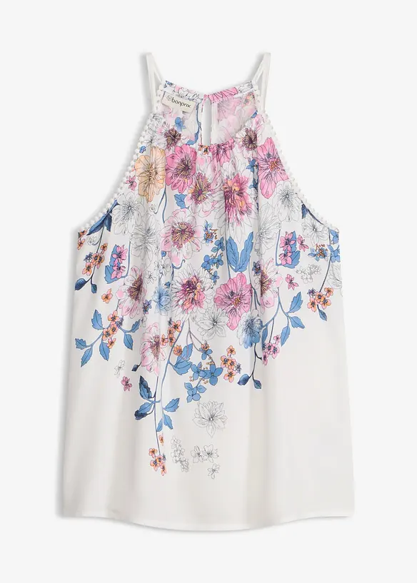 Ermel&oslash;s bluse i lett viskose, bonprix