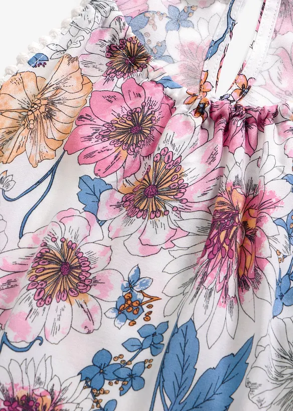 Ermel&oslash;s bluse i lett viskose, bonprix