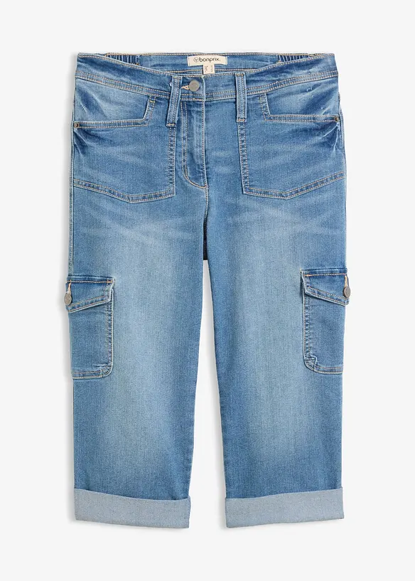 Cargo-jeans, Mid Waist, stretch, bonprix