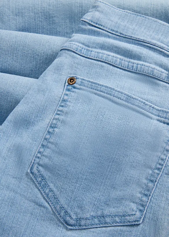 Wide Leg-jeans Mid Waist, Stretch, bonprix