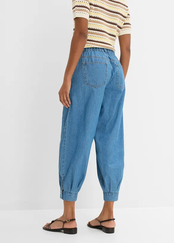 Lett ballongjeans Mid Waist, komfortlinning, bonprix