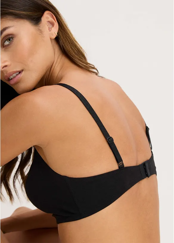 BH uten spiler med &oslash;kologisk bomull (3-pack), bonprix