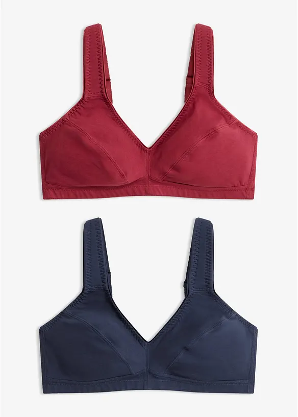 BH uten b&oslash;yle, med &oslash;kologisk bomull (2-pack), bonprix
