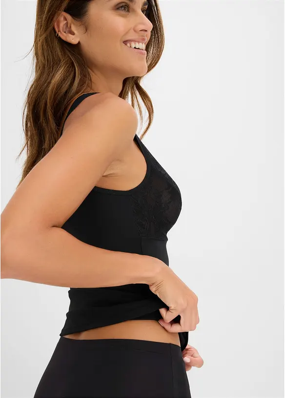 Shapetop med blonde, middels figurformende, bonprix