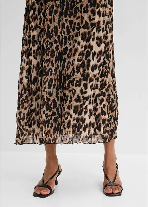 Krinklet skj&oslash;rt i chiffon, bonprix
