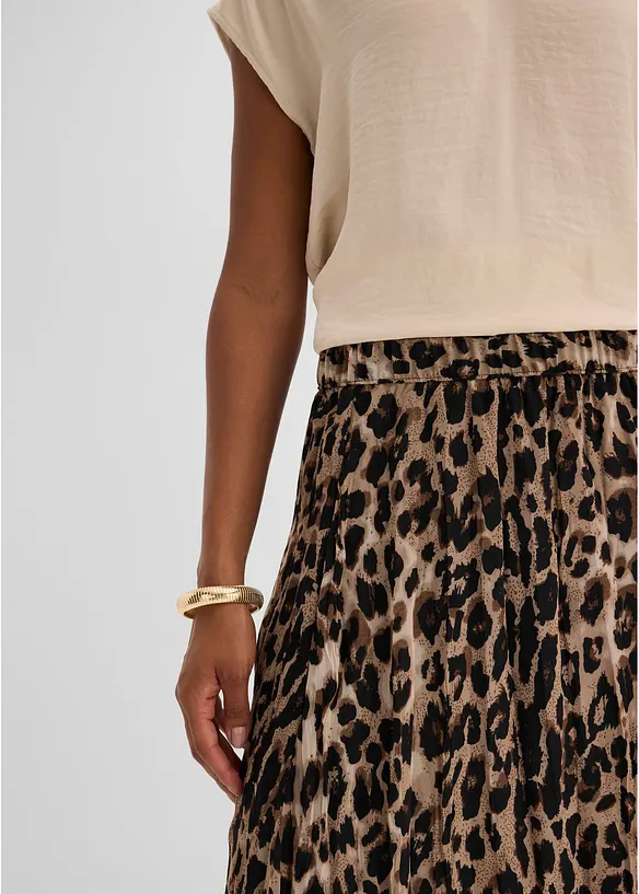 Krinklet skj&oslash;rt i chiffon, bonprix