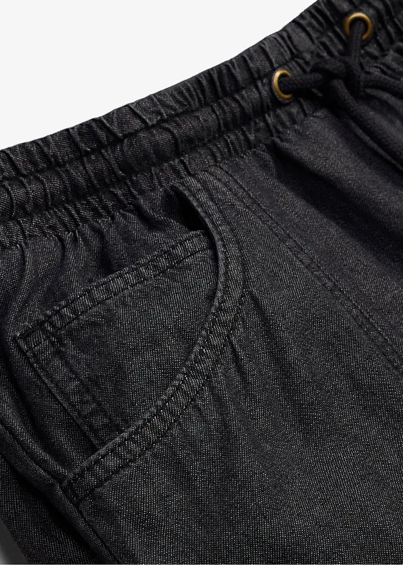 Pull on-bukse i lett materiale og Loose fit, Straight, bonprix