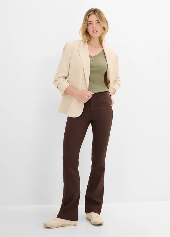 Bukse i bengalin med stretch, bootcut, bonprix