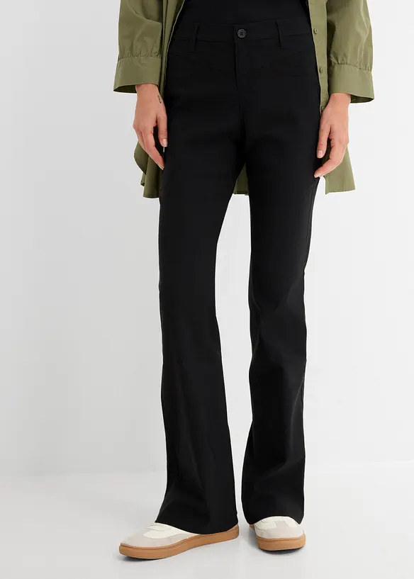 Bengalinbukse i viskosemiks, bootcut, bonprix
