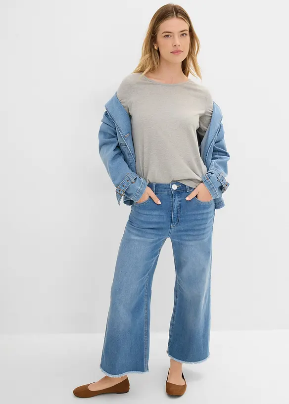 Langermet topp (2-pack), bonprix