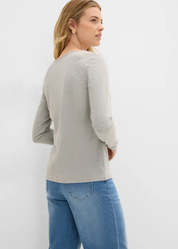 Langermet topp (2-pack), bonprix