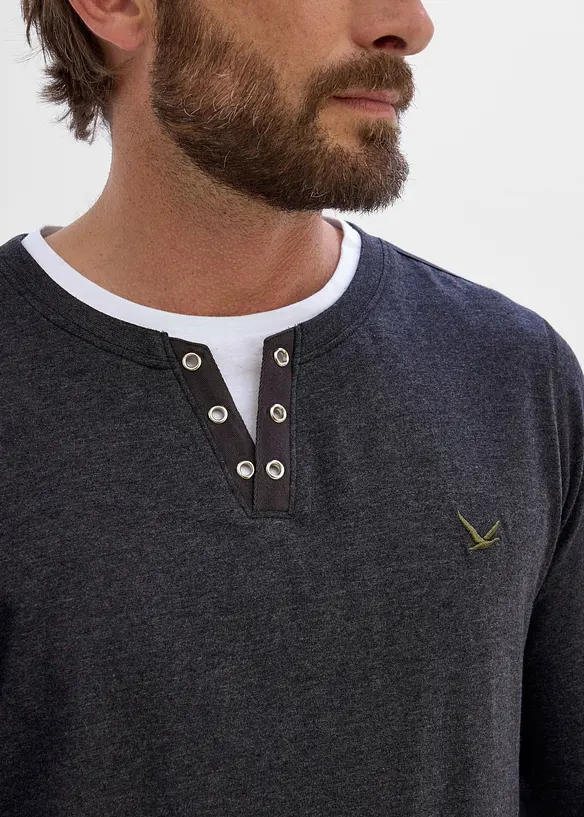 Langermet shirt (2-pack), bonprix
