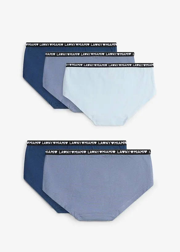 Truse med myk bomull og h&oslash;y midje (5-pack), bonprix