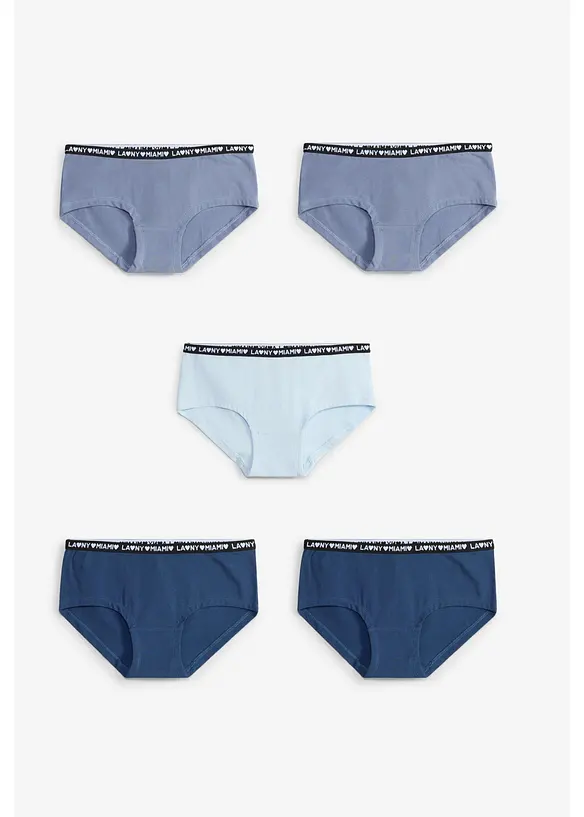 Truse med myk bomull og h&oslash;y midje (5-pack), bonprix