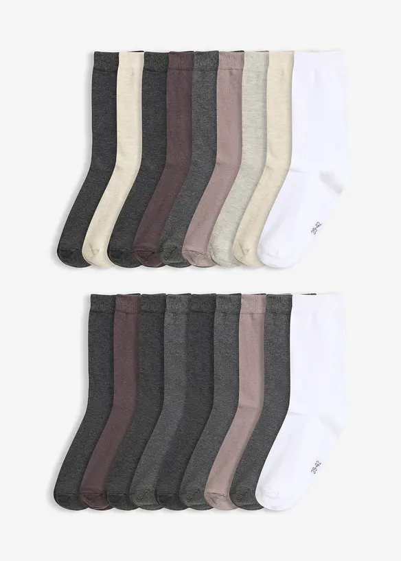 Sokker med &oslash;kologisk bomull (20-pack), bonprix