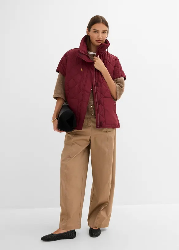 Oversized, vattert funksjonsvest, vannavvisende, bonprix