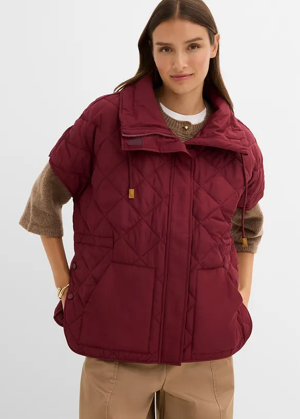 Oversized, vattert funksjonsvest, vannavvisende, bonprix