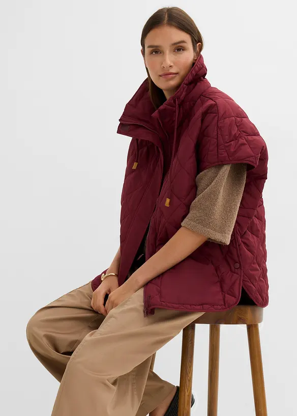 Oversized, vattert funksjonsvest, vannavvisende, bonprix