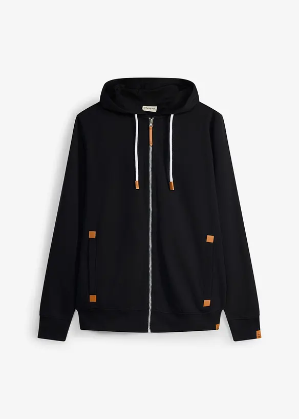 Hettejakke med detaljer i imitert skinn, bonprix