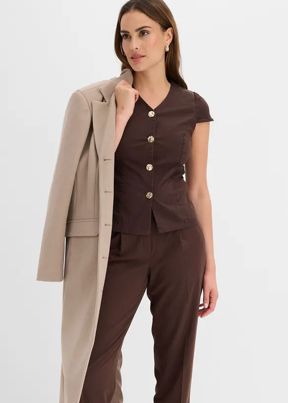Pull on-bukse med press, bonprix