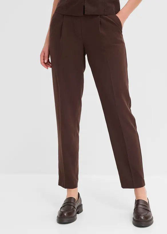 Pull on-bukse med press, bonprix