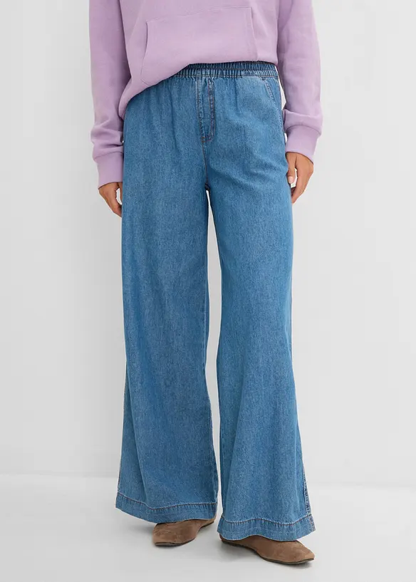 Wide leg-jeans, High waist, bonprix