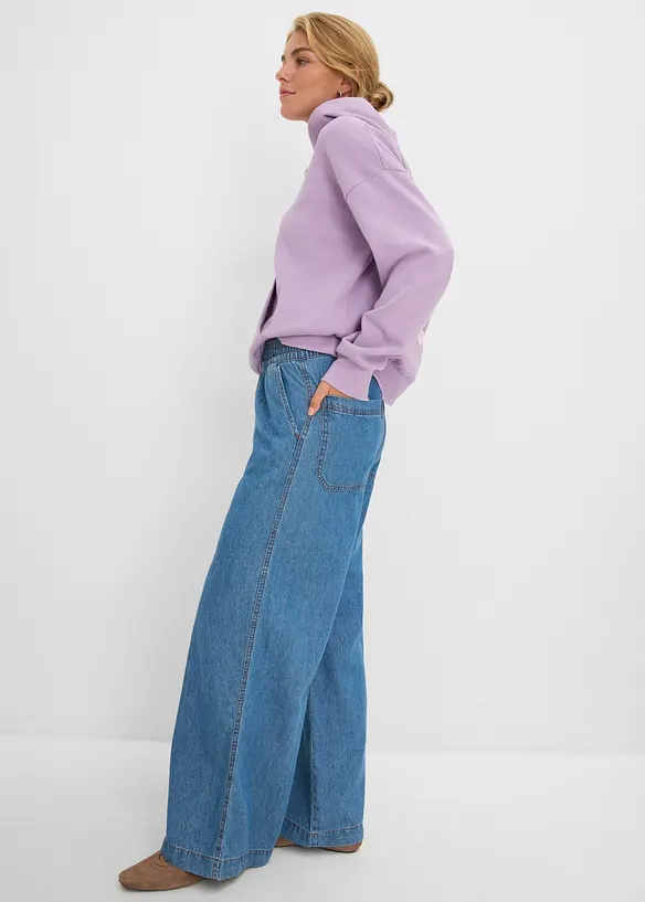 Wide leg-jeans, High waist, bonprix