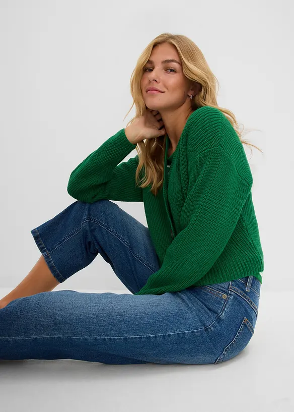 Wide leg-jeans, Mid waist, bonprix