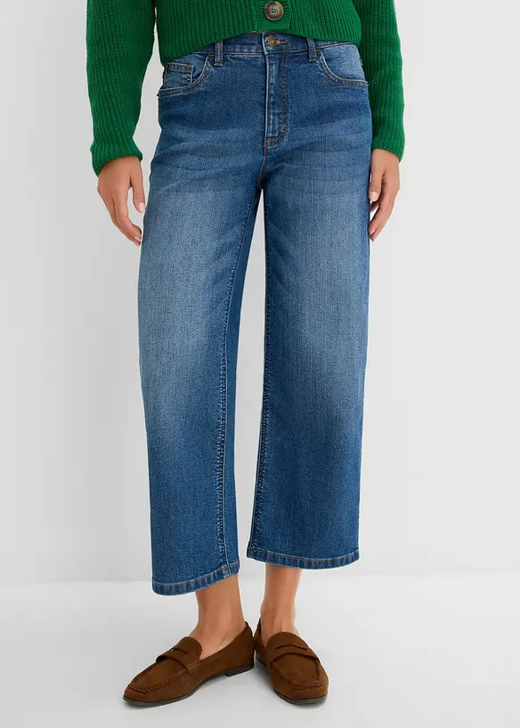 Wide leg-jeans, Mid waist, bonprix