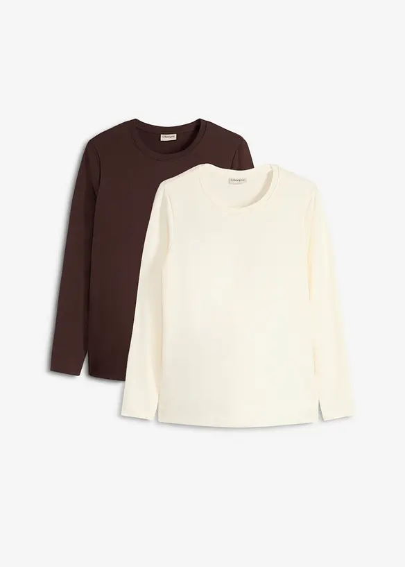 Mama topper i &oslash;kologisk bomull (2-pack), bonprix