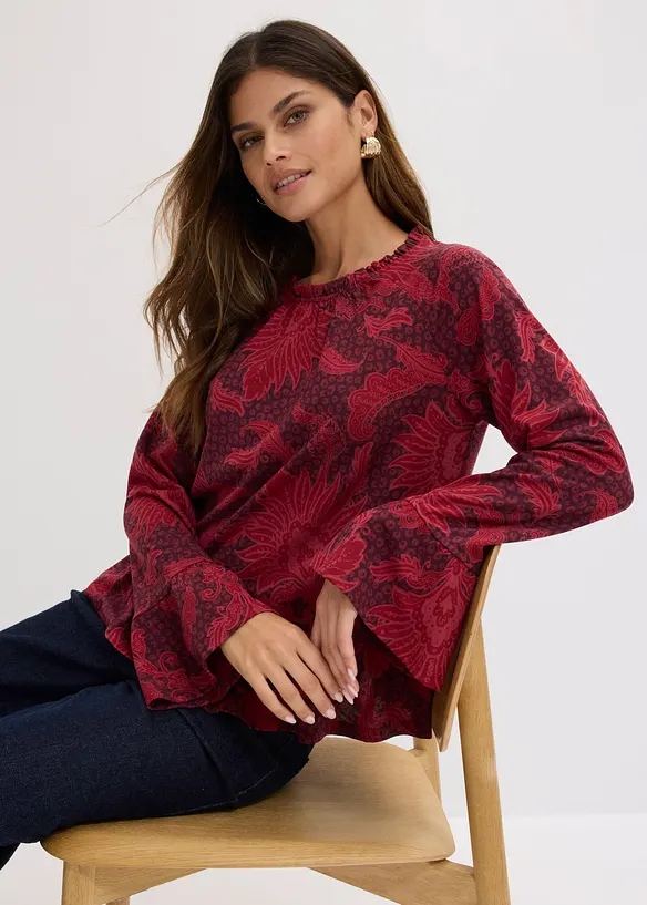 Jerseybluse i myk modalmiks, bonprix
