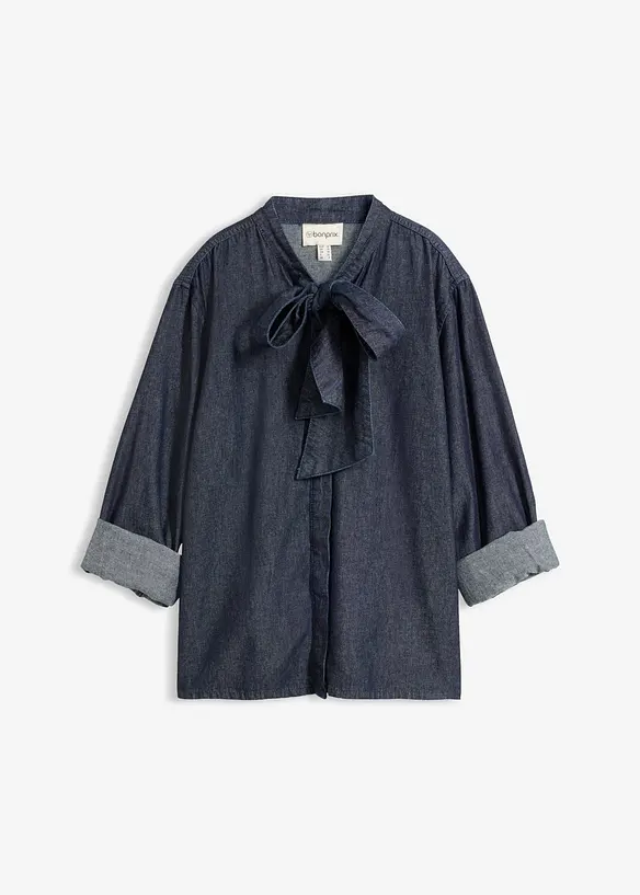 Denimbluse i 100% bomull, bonprix