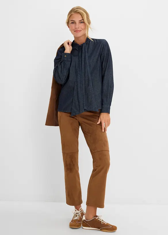Denimbluse i 100% bomull, bonprix