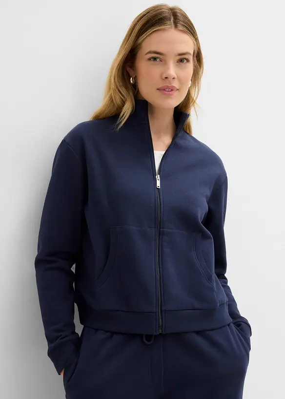 Sweatjakke i 100% &oslash;kologisk bomull, bonprix