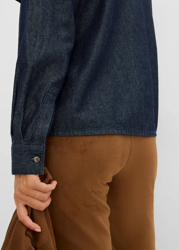 Denimbluse i 100% bomull, bonprix